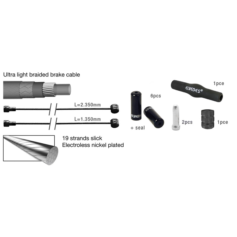 Load image into Gallery viewer, Elvedes Remkabelkit ProL.ATB Race wit 2017156
