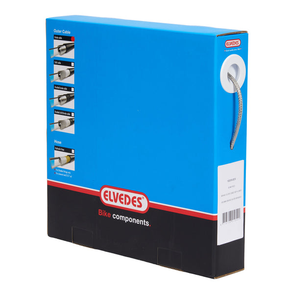 Elvedes rem buitenk 5mm smoke (30m) gevlochten 182039-BOX