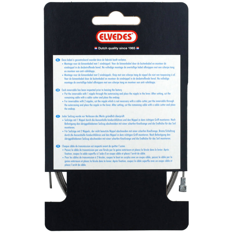 Load image into Gallery viewer, Elvedes rem binnenkabel 2000mm rvs slick �1,5mm v-nippel
