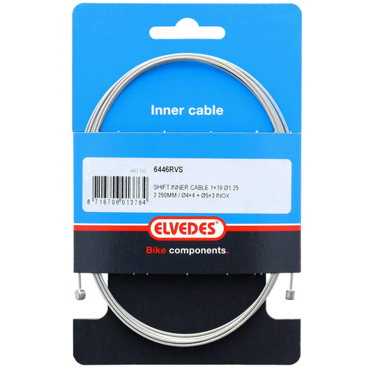 Elvedes schakel binnenkabel 2250mm rvs �1,25mm n t-nippel