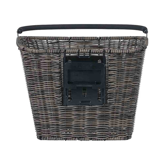 Basil Bremen Rattan Look KF - fietsmand - voorop - donkerbruin