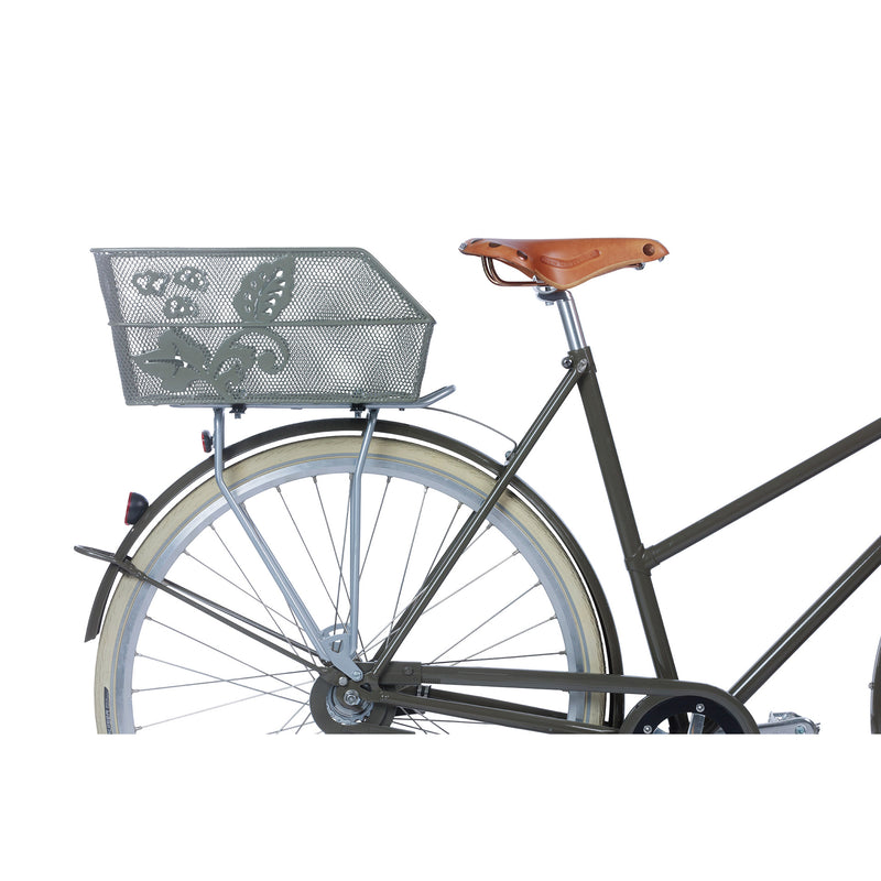 Load image into Gallery viewer, Basil Cento Flower-  fietsmand - achterop - olive green
