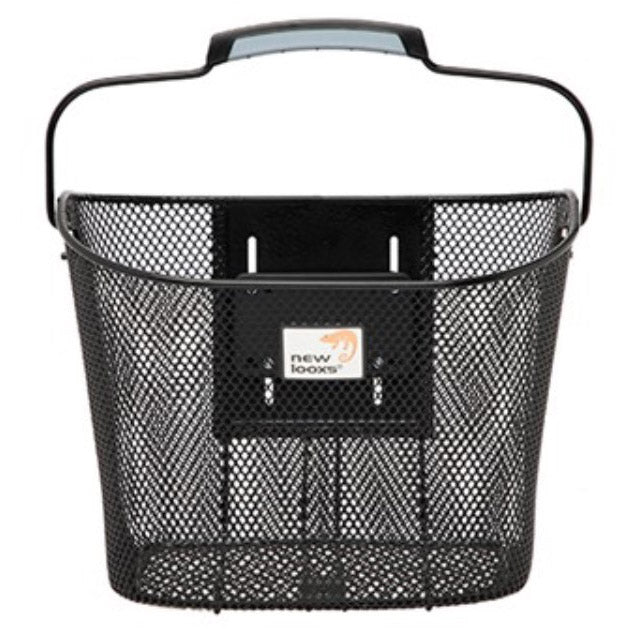 Afbeelding laden in galerijviewer, Burgers - new looxs newlooxs toscane klickfix - afneembare fietsmand - stuur - 19 liter - staal - zwart
