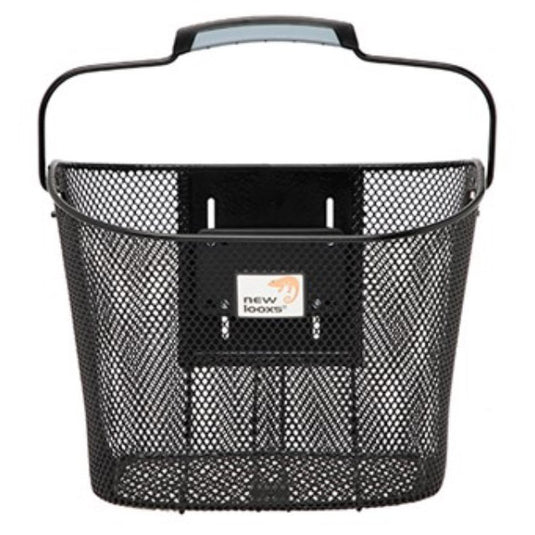 Newlooxs toscane klickfix - afneembare fietsmand - stuur - 19 liter - staal - zwart