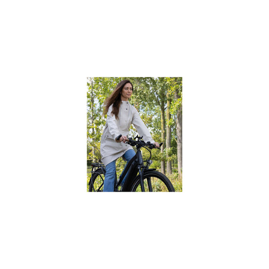 Mirage regenjas rainfall trenchcoat - maat m - gemaakt van polyester soft touch - off white