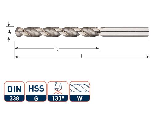 Rotec spiraalboor din338 alu 6.0