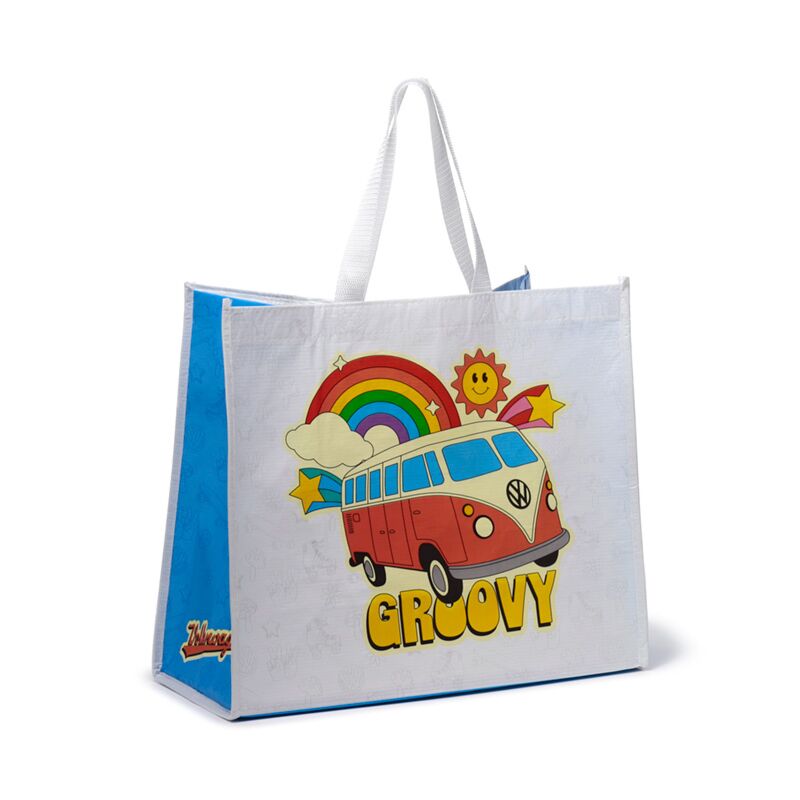 Load image into Gallery viewer, Volkswagen busje vw t1 waves are calling rpet shopper tas
