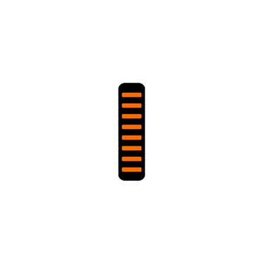 Rrp proguard cable tie - front - sticker - mini - orange