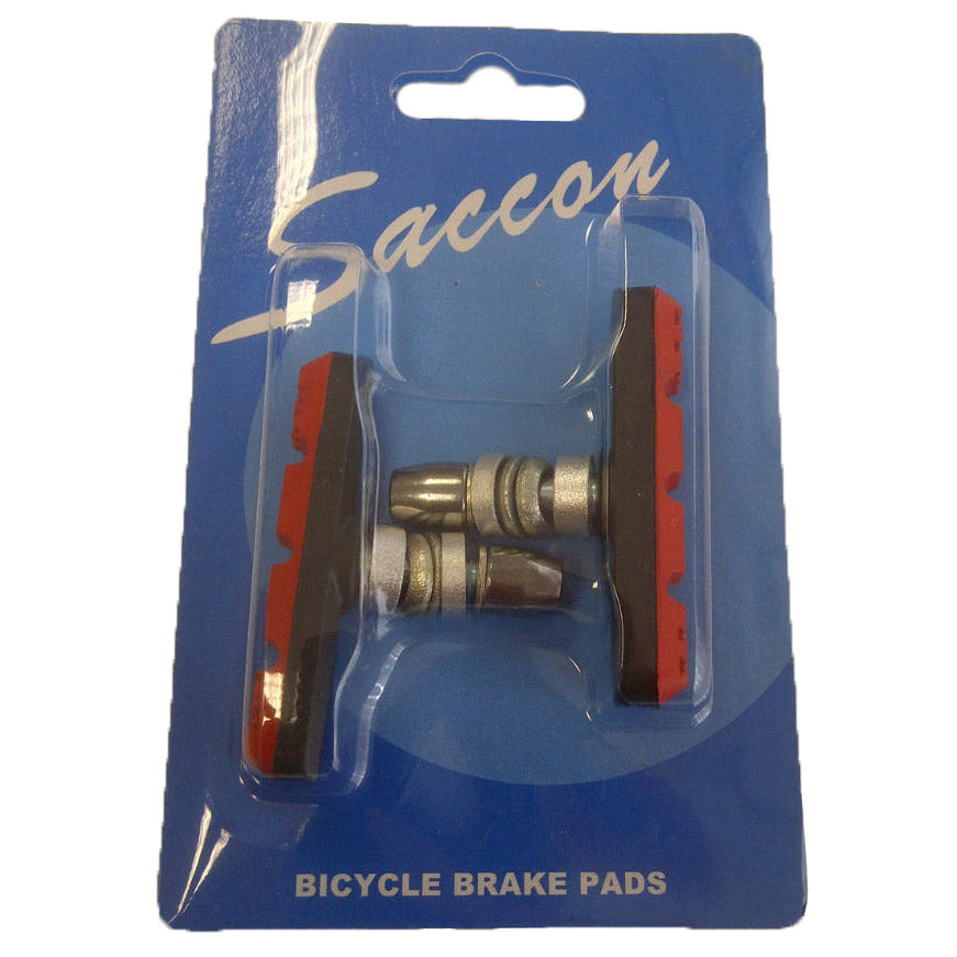 Saccon set remblokken V-brake PM22R zwart rood