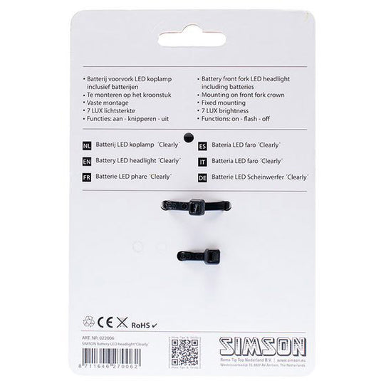 koplamp Amaze led batterijen zwart