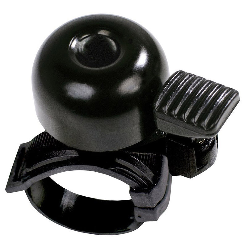 Load image into Gallery viewer, Simson fietsbel mini 32mm, flex-band bevestiging zwart
