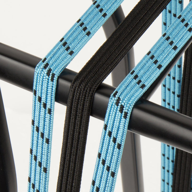 Load image into Gallery viewer, Qibbel widek triobinder eye met haak 3x12mm zwart babyblauw
