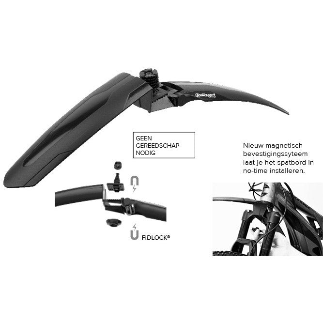 Load image into Gallery viewer, Polisport Voorspatbord Mud Mudguard Zwart
