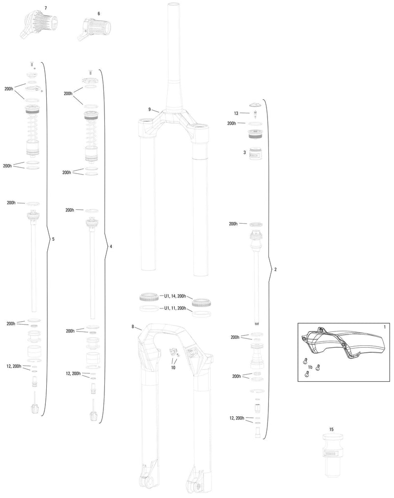 Load image into Gallery viewer, Rockshox verende voorvork psylo su.fork rs psylo gold is. rc 27,5 boost 140mm
