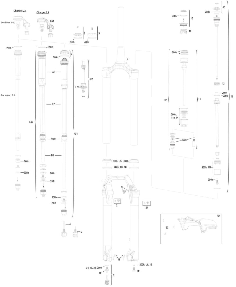 Load image into Gallery viewer, Rockshox verende voorvork zeb select rc susp.fork rs zeb sel.rc 180mm black
