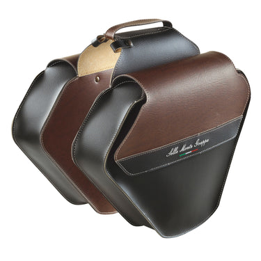 Monte grappa dubbele tas 17,5l fashion skay zwart donkerbruin