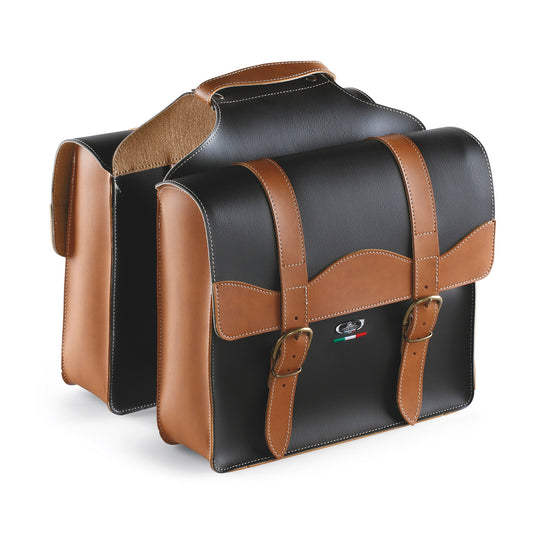 Monte grappa dubbele tas 17l bauletto zwart d-bruin