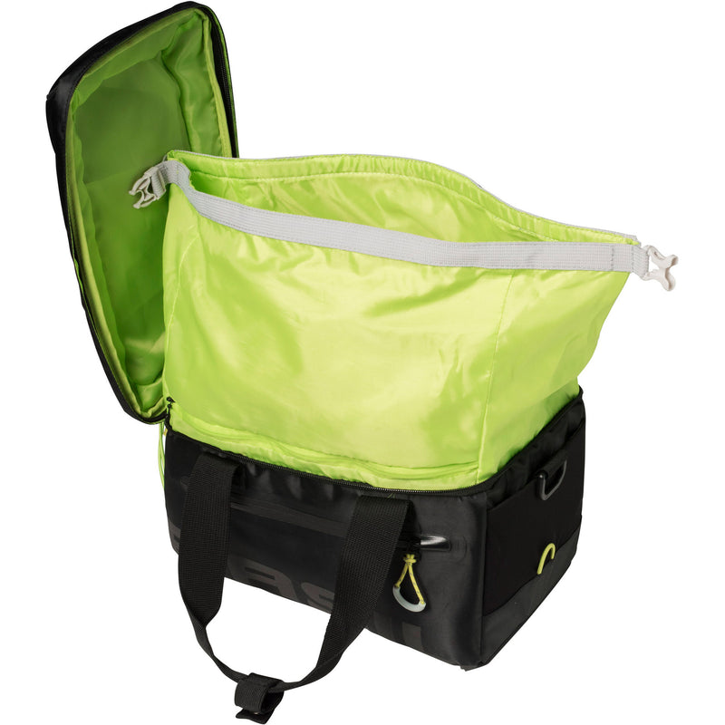 Afbeelding laden in galerijviewer, Basil Miles Trunkbag - Sportieve zwarte bagagedragertas voor sportievelingen - 7L - Zwart Lime

