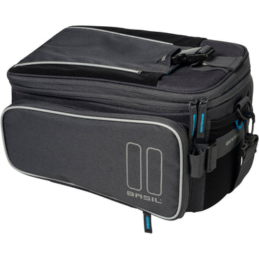 Basil Sport Design Trunkbag - Grijze fietsbagagedragertas, 7-15L, waterafstotend, voor reguliere fiets en e-bike
