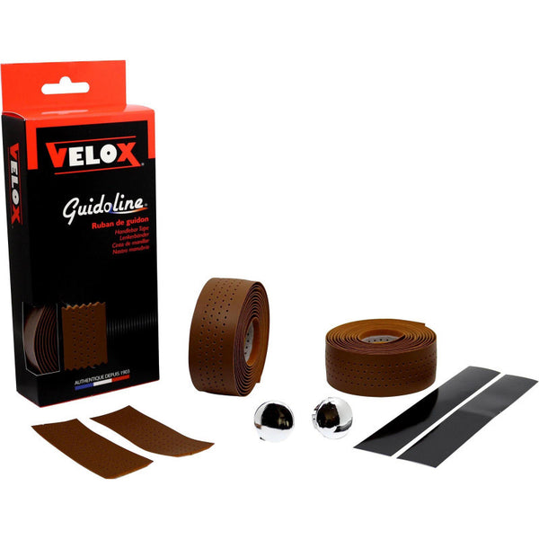 Velox stuurtape Soft geperforeerd bruin (set)