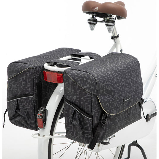 Mondi Joy Dubbele Fietstas - Waterafstotend Polyester - Zwart - 38L