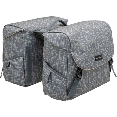 Mondi Joy Dubbele Fietstas - Racktime Snap-it - Waterafstotend Polyester - 38L - Ivy Walnut