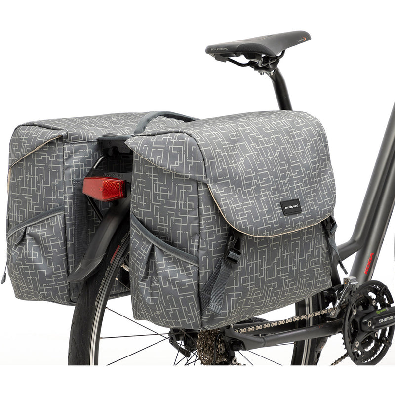 Afbeelding laden in galerijviewer, Mondi Joy Dubbele Fietstas - Racktime Snap-it - Waterafstotend Polyester - 38L - Ivy Walnut
