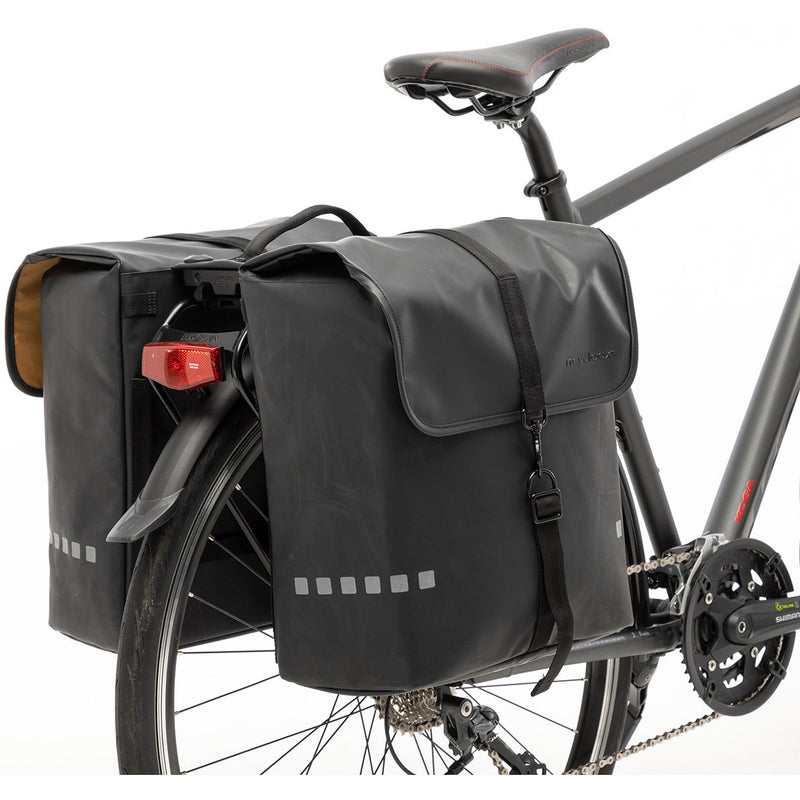 Load image into Gallery viewer, New Looxs Odense Dubbele Fietstas - Zwart - 39L
