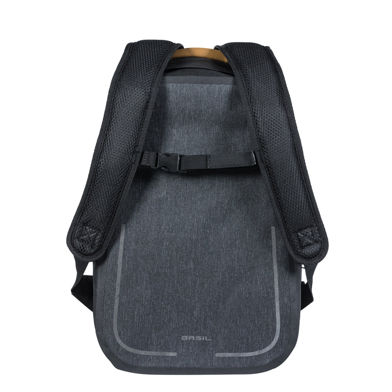 Load image into Gallery viewer, Basil Urban Dry Backpack - waterdichte fietsrugzak - grijs
