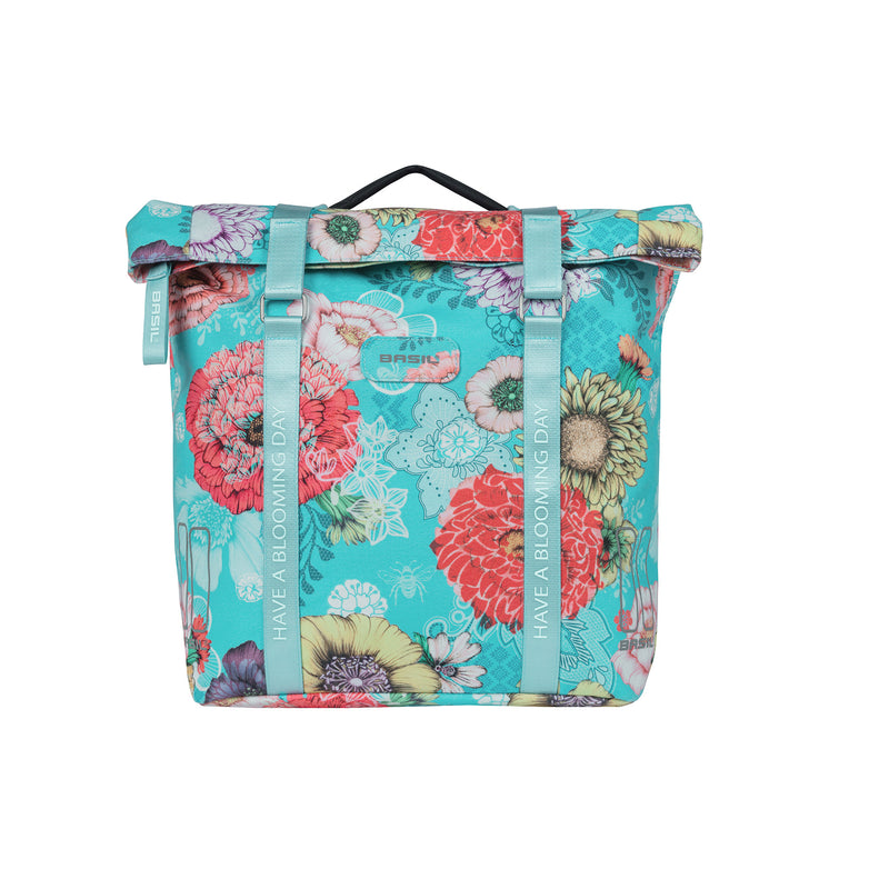 Laden Sie das Bild in Galerie -Viewer, Basil Bloom Field dubbele fietstas, waterdicht, sky blue, 35L
