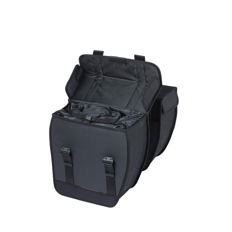 Load image into Gallery viewer, Basil Tour dubbele fietstas 35L zwart
