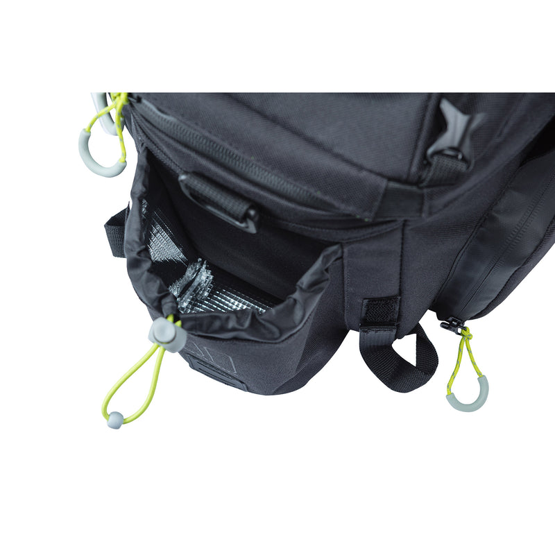 Load image into Gallery viewer, Basil Miles XL Pro bagagedragertas - waterdicht - sportief - zwart lime - 9-36L - MIK RT adapterplaten
