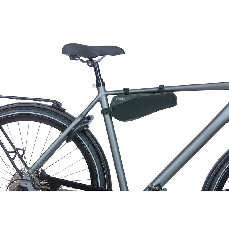 Load image into Gallery viewer, Basil Discovery 365D frametas M - sportieve compacte fietstas voor heren damesfiets - 1.8L - zwart melee

