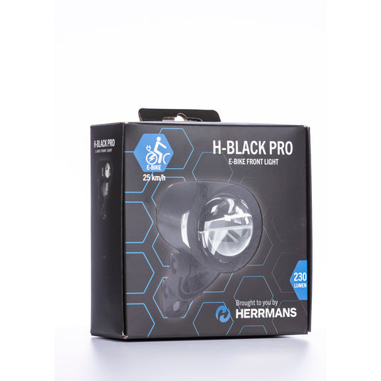 Koplamp Herrmans H-Black Pro E 6-12 Volt - met houder - 230 lumen