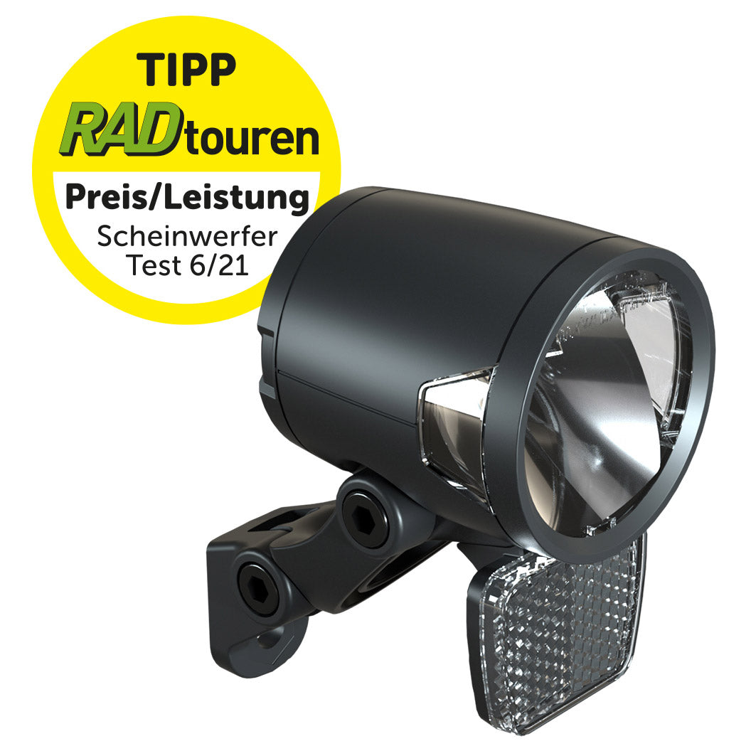 Koplamp H-Black MR8 E-bike 6-12V 180 lumen zwart (box)