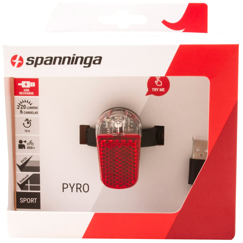 Afbeelding laden in galerijviewer, Spanninga achterlicht pyro usb oplaadbaar
