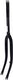 Vork 28 inch transport 1 draad glans zwart