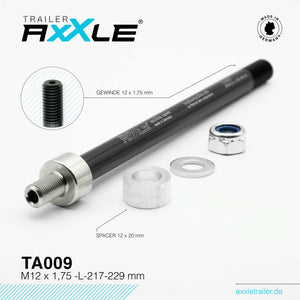 Radoxx steekas voor trailer m12x1,75 217-229mm