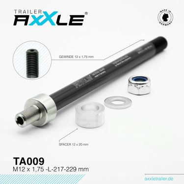 Radoxx steekas voor trailer m12x1,75 217-229mm