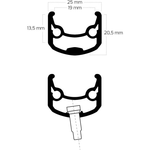 Load image into Gallery viewer, Bobike ryde velg andra 30 28 622 32g 14g disc alu zwart
