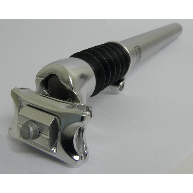 Load image into Gallery viewer, Zadelpen verend atb zilver 27.2 alu
