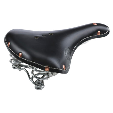 Monte grappa zadel m veer old frontiers classic leer zwart