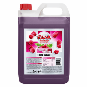 Raak vruchtensiroop zero sugar framboos (5 liter)