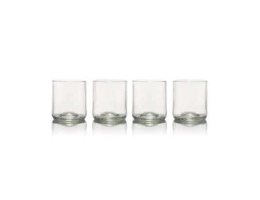 Rebottled glazen - short tumbler - 4-pack - clear