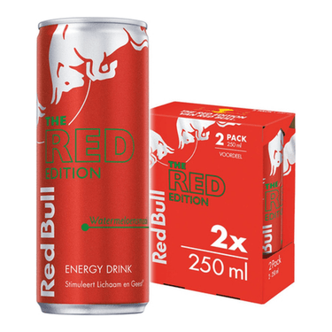 Red bull the red edition watermeloen blik 250ml (12x 2-pack)