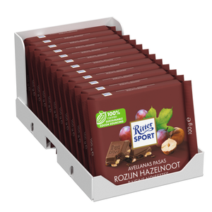 Ritter sport rozijn hazelnoot (12x 100gr)