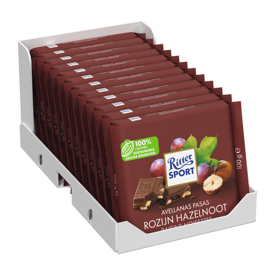 Ritter sport rozijn hazelnoot (12x 100gr)