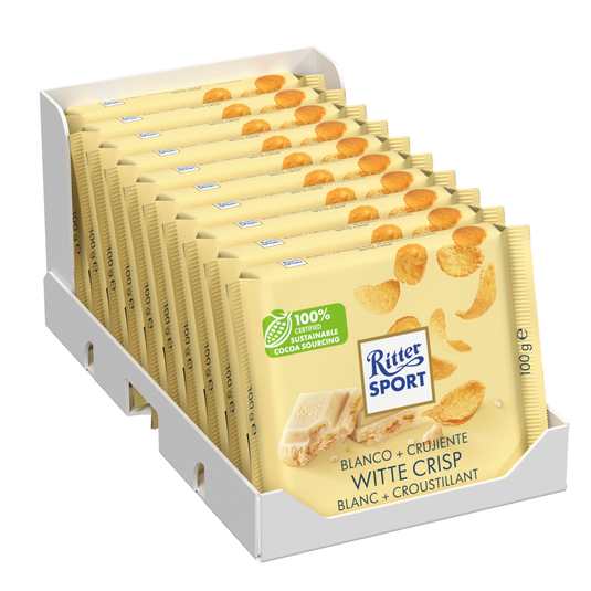 Ritter sport witte crisp (10x 100gr)