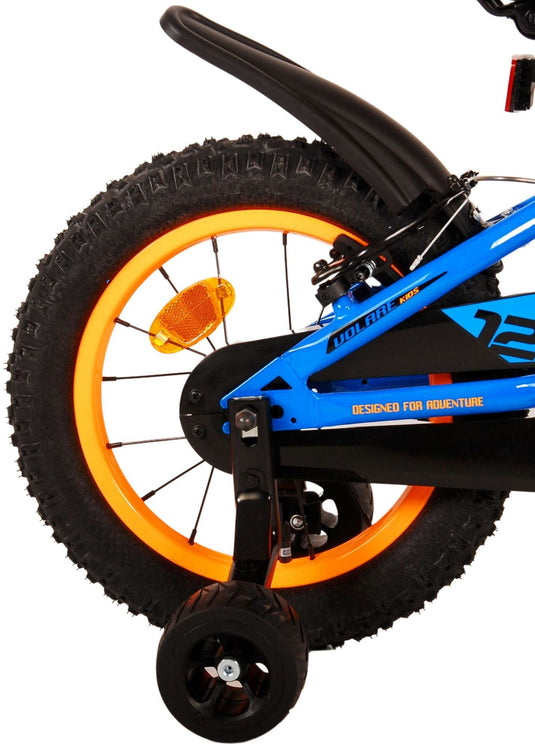Volare rocky kinderfiets - jongens - 14 inch - blauw - twee handremmen