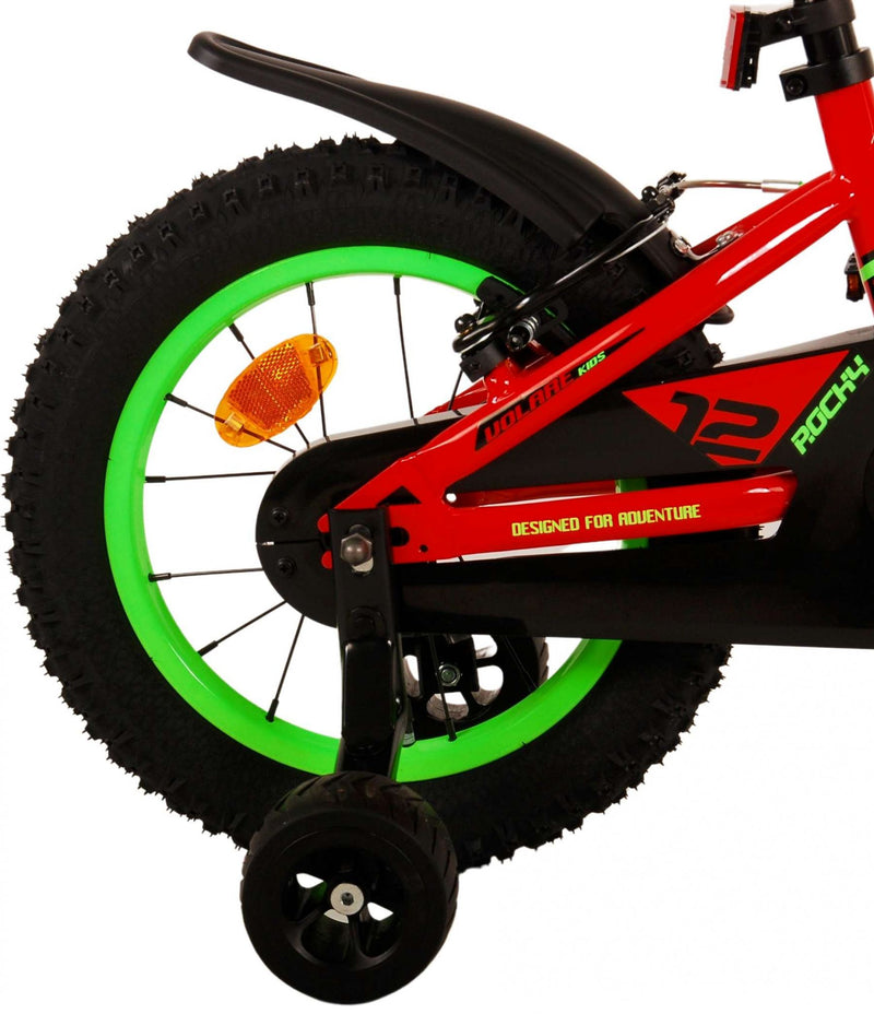 Afbeelding laden in galerijviewer, Volare rocky kinderfiets - jongens - 14 inch - rood - twee handremmen
